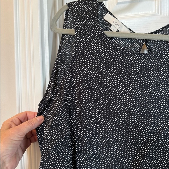 LOFT Black and White Polka Dot Romper #Backless #flattering - Picture 4 of 7